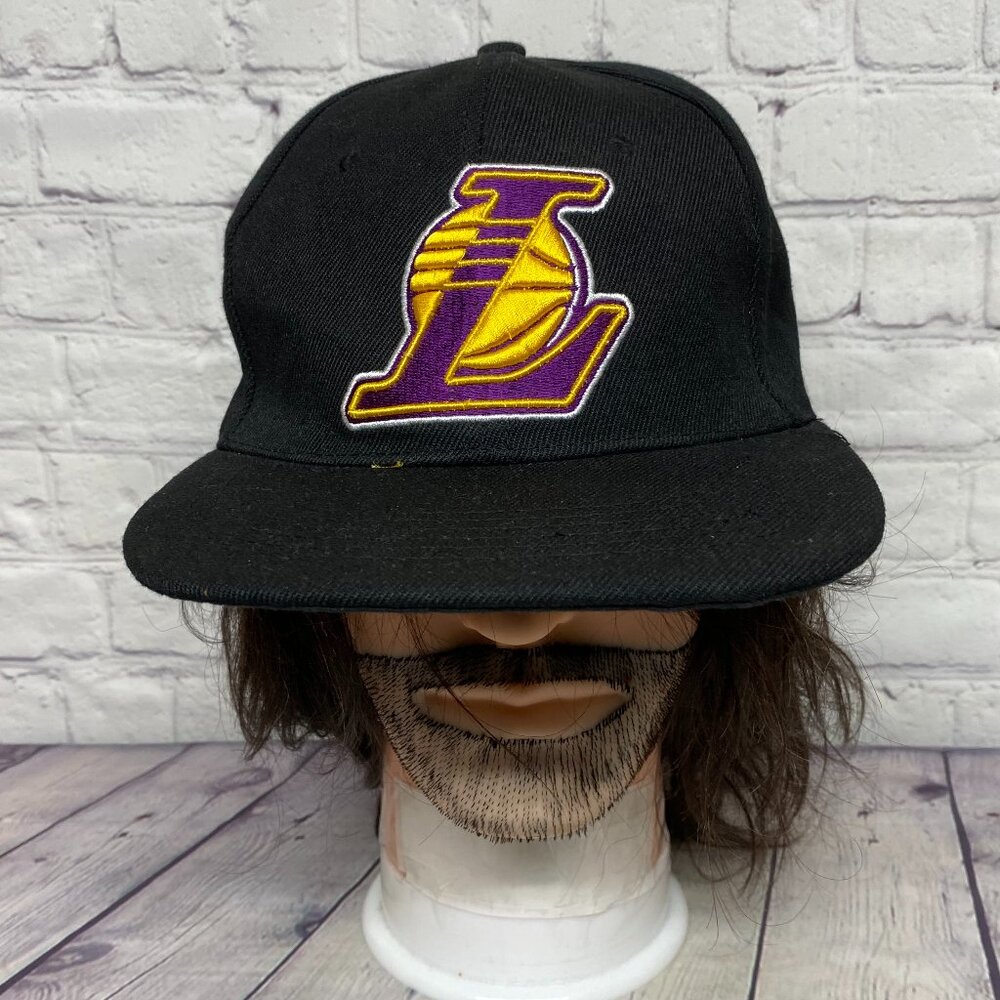 LA Lakers Snapback Hat Cap Black Miller Genuine Draft Beer NBA Basketball